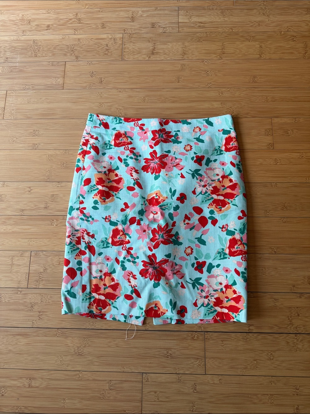 New J.crew Floral Printed Basketweave Pencil Skirt Size 6